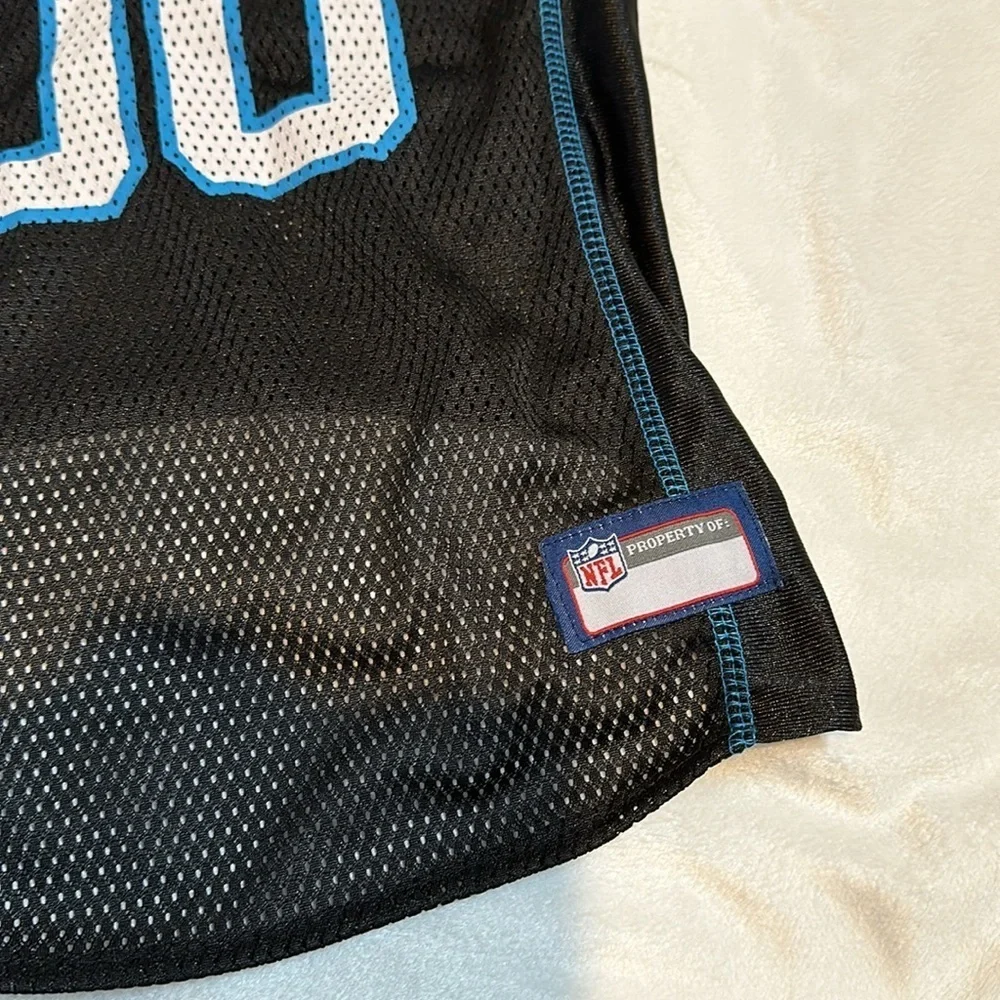 Pets First NFL Carolina Panthers Screen Printed Mesh Dog Jersey - Black & Blue - Picture 3 of 7